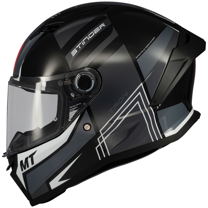 Casque moto intégral MT Stinger 2 Tron noir-gris