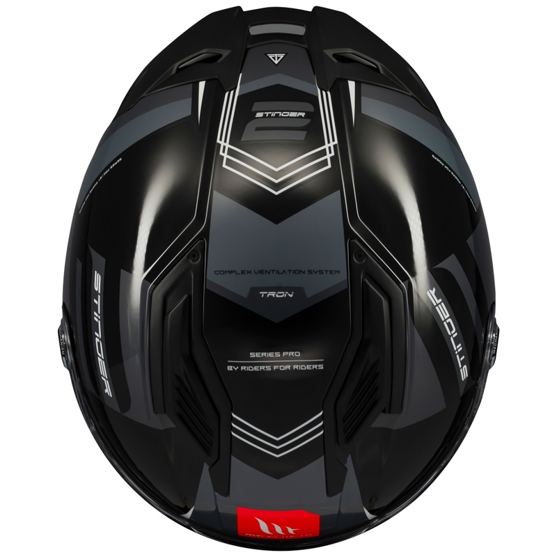 Casque moto intégral MT Stinger 2 Tron noir-gris