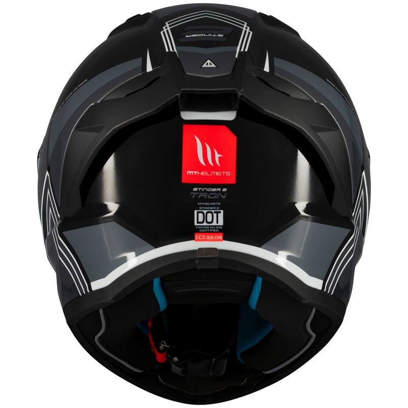 Casque moto intégral MT Stinger 2 Tron noir-gris
