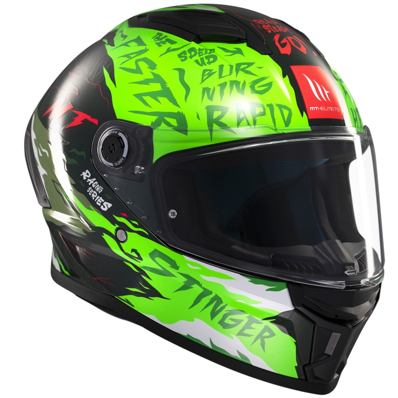 Casque moto intégral MT Stinger 2 Ardent vert