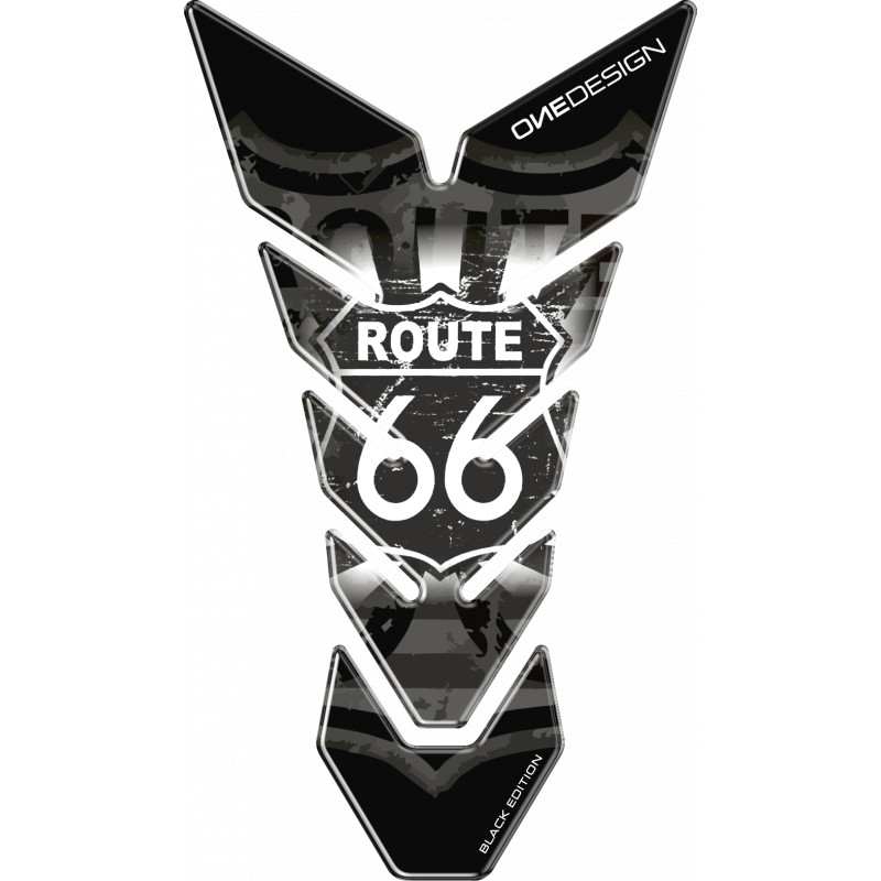 Autocollant pour réservoir de carburant, édition noire - Route 66