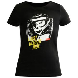 T-shirt Motozem Girl pour femme noir