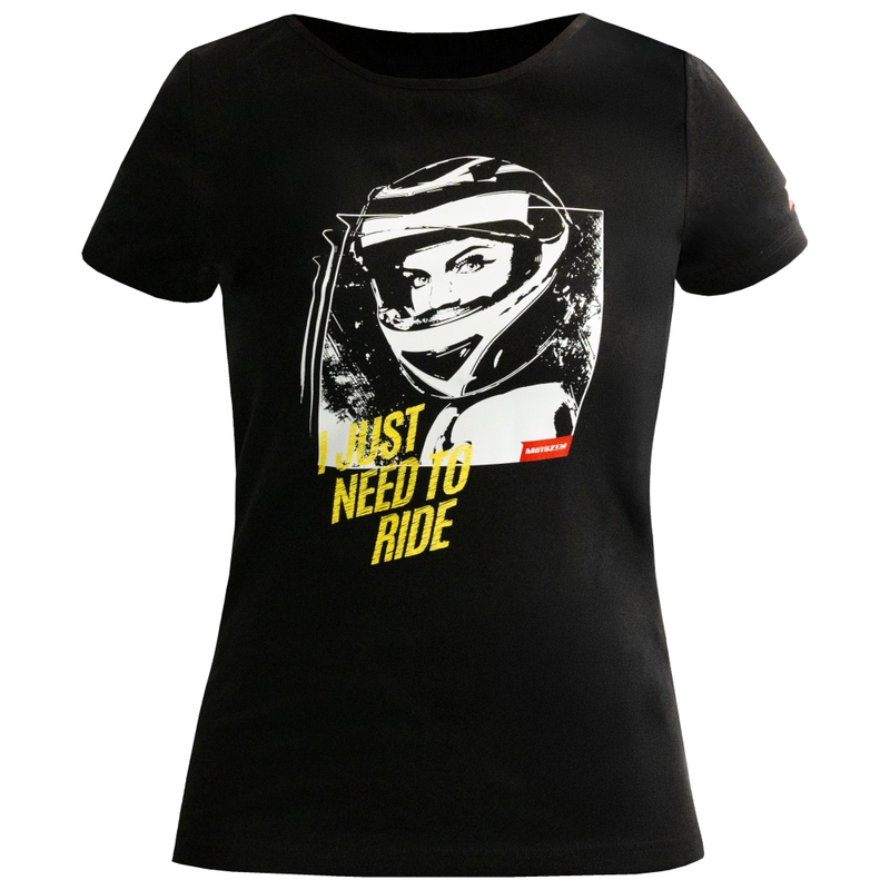 T-shirt MotoZem Girl noir pour femme
