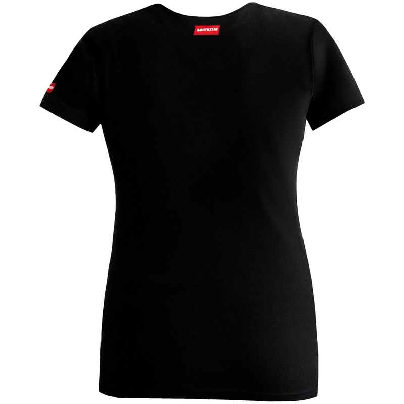 T-shirt MotoZem Girl noir pour femme