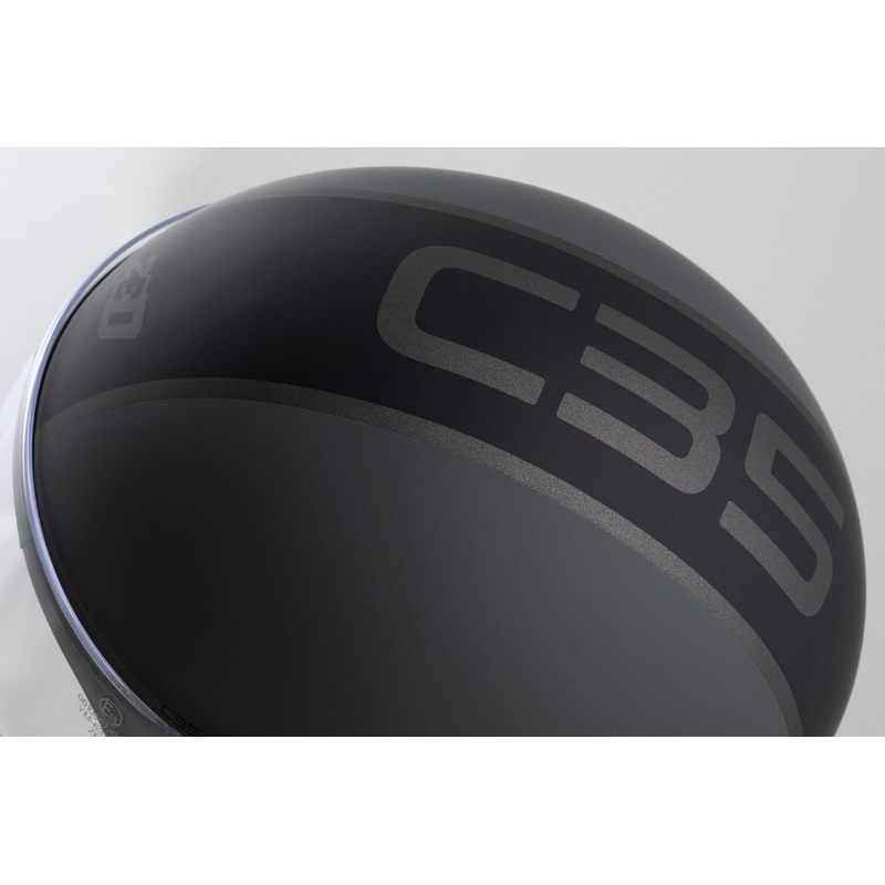 Casque jet ZED C35 gris-noir mat