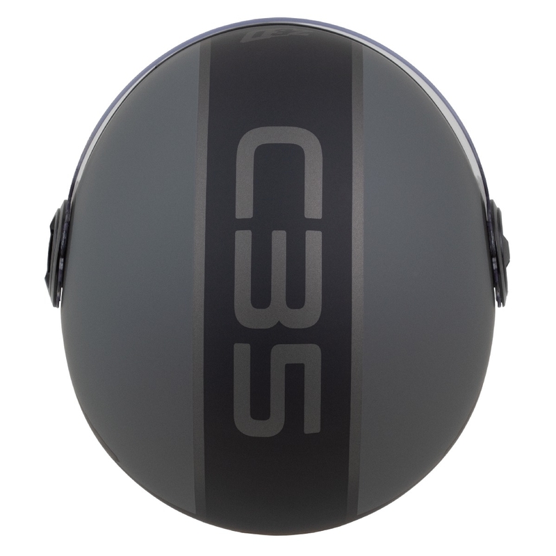 Casque jet ZED C35 gris-noir mat