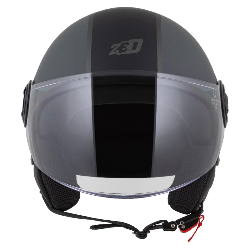 Casque jet ZED C35 gris-noir mat