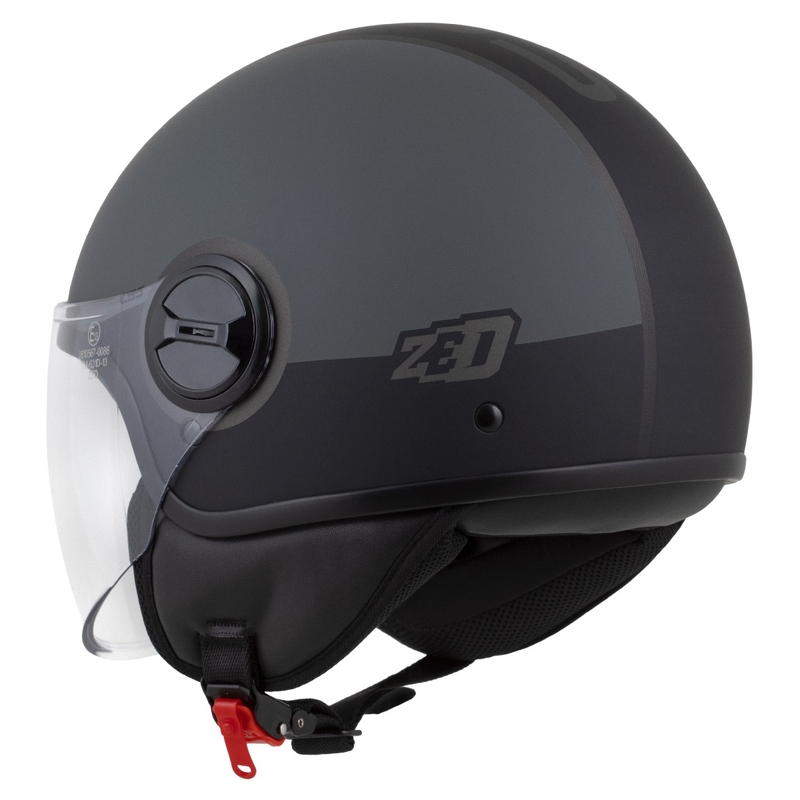 Casque jet ZED C35 gris-noir mat