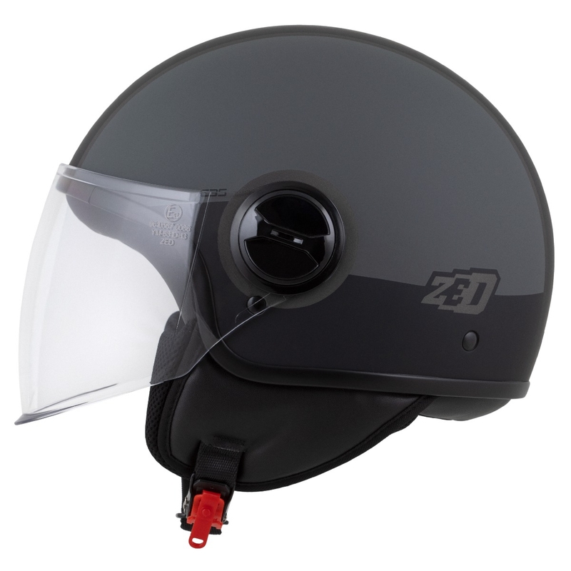 Casque jet ZED C35 gris-noir mat