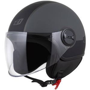 Casque jet ZED C35 gris-noir mat
