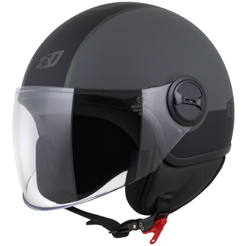 Casque jet ZED C35 gris-noir mat