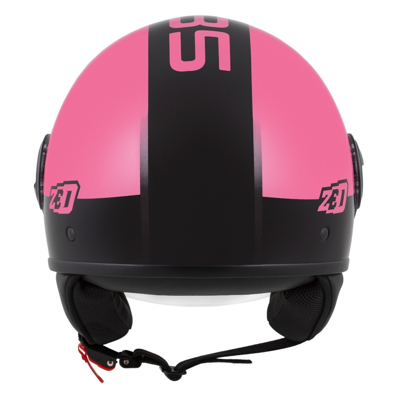 Casque jet ZED C35 rose-noir