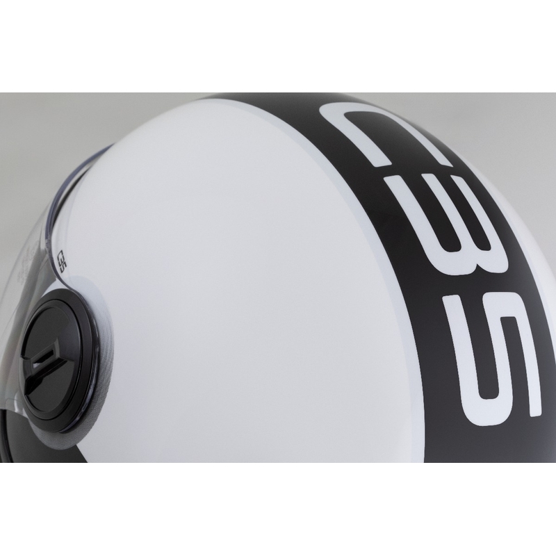 Casque jet ZED C35 blanc-noir
