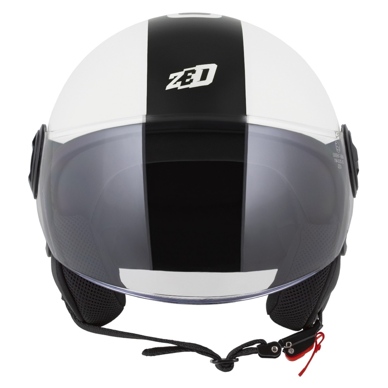 Casque jet ZED C35 blanc-noir