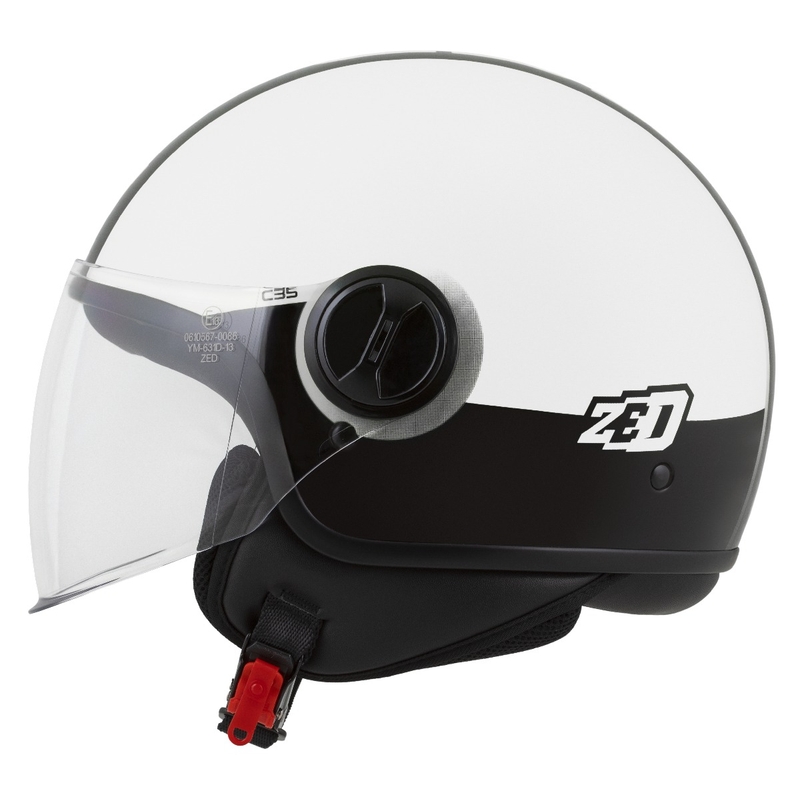 Casque jet ZED C35 blanc-noir