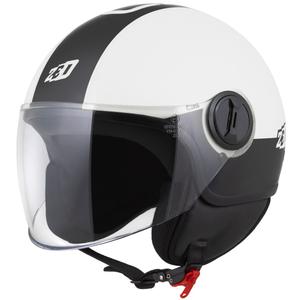 Casque jet ZED C35 blanc-noir