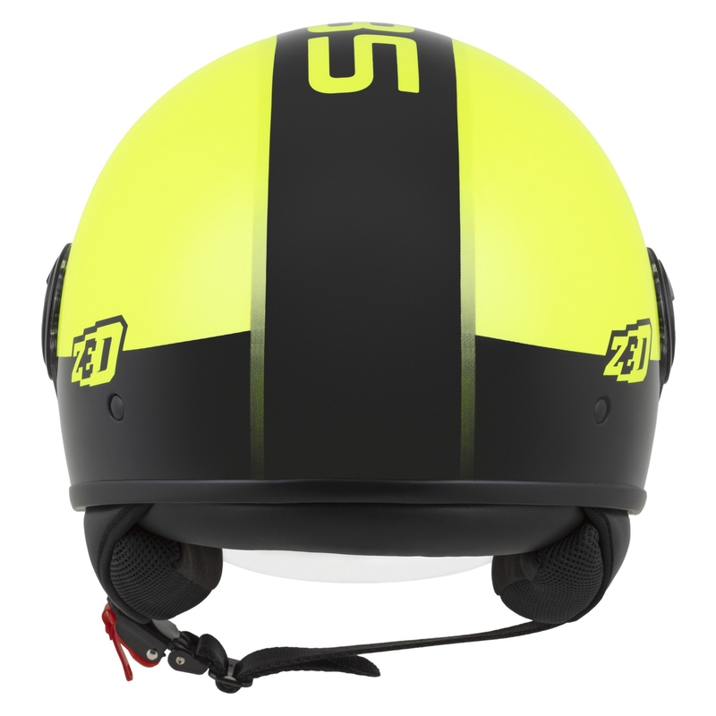 Casque jet ZED C35 jaune fluo-noir