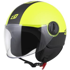 Casque jet ZED C35 jaune fluo-noir
