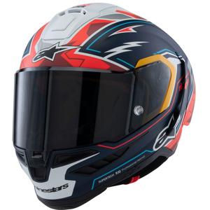 Casque moto intégral Alpinestars Supertech R-10 édition limitée Pedro Acosta bleu mat-rouge-blanc