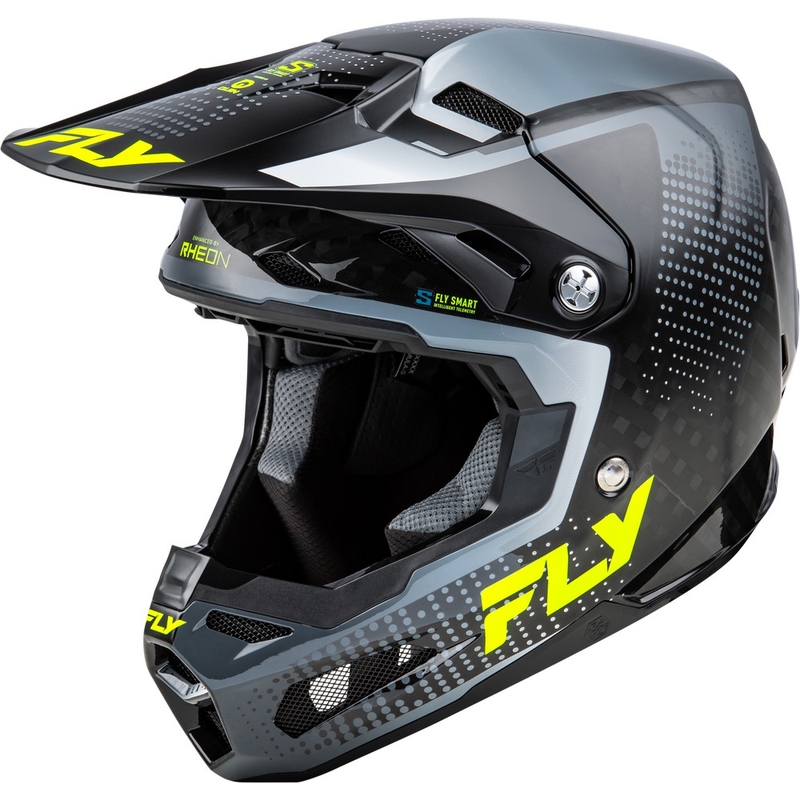 Casque de motocross FLY Racing Formula S Carbon Gris-Jaune Fluo