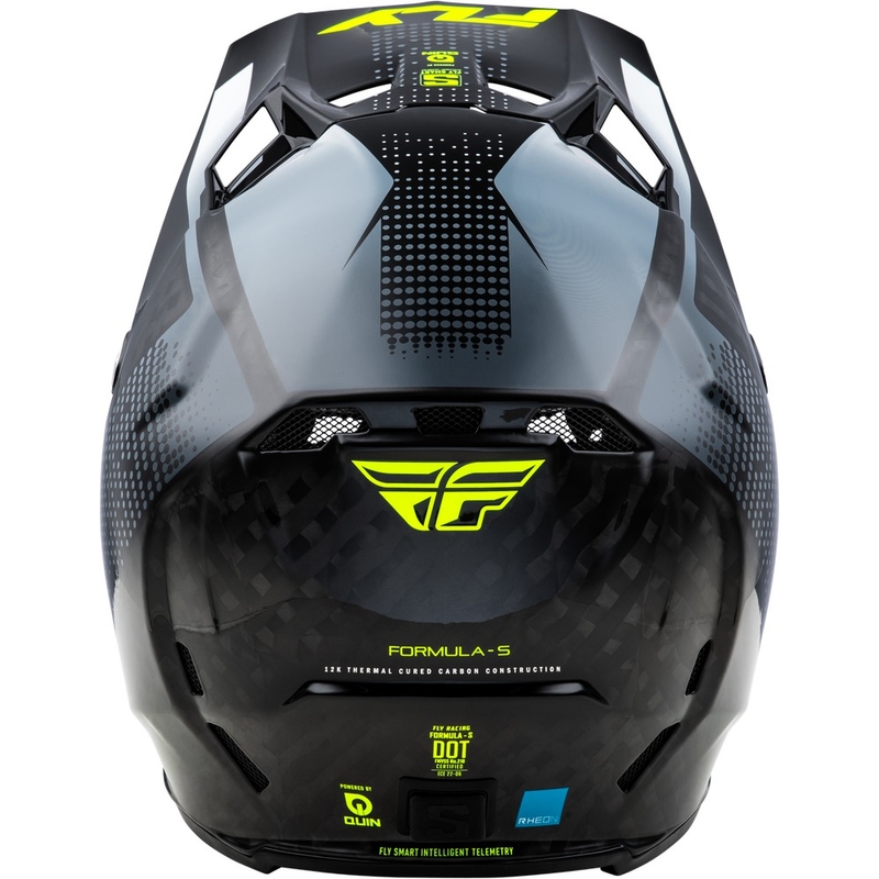 Casque de motocross FLY Racing Formula S Carbon Gris-Jaune Fluo