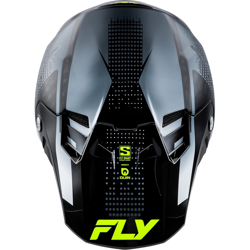 Casque de motocross FLY Racing Formula S Carbon Gris-Jaune Fluo
