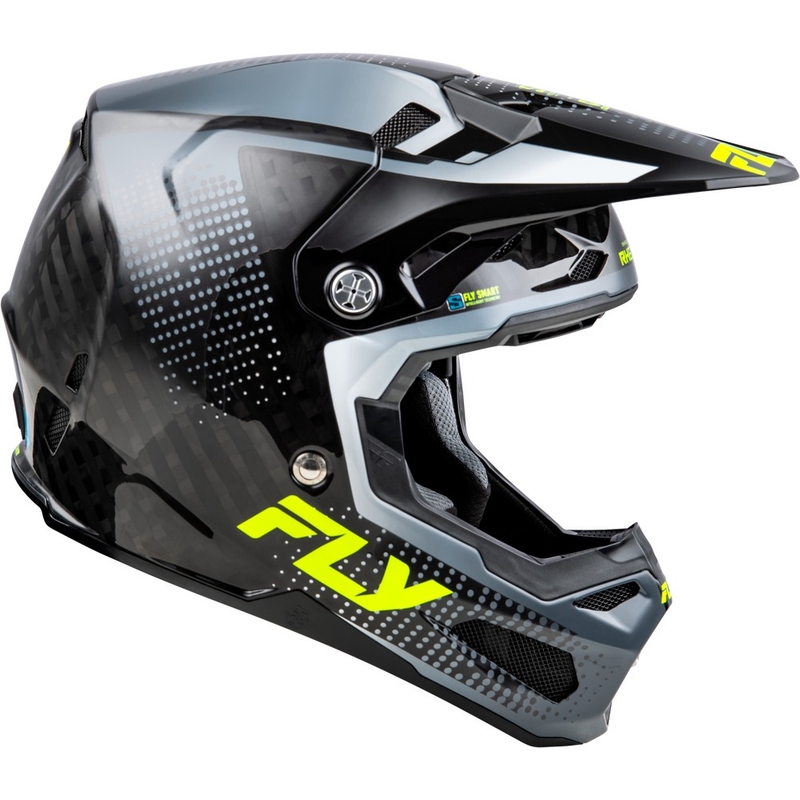 Casque de motocross FLY Racing Formula S Carbon Gris-Jaune Fluo