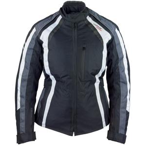 Veste moto femme Roleff Venedig noir-gris-blanc