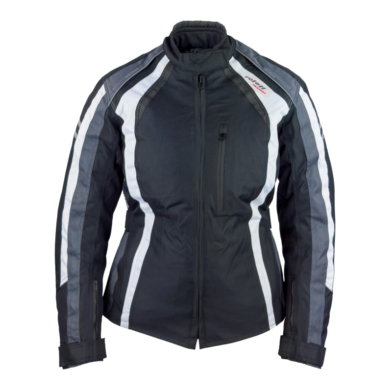 Veste moto femme Roleff Venedig noir-gris-blanc