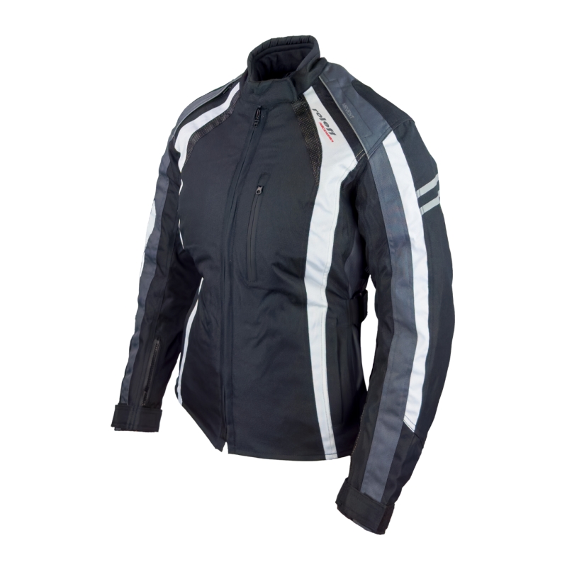 Veste moto femme Roleff Venedig noir-gris-blanc