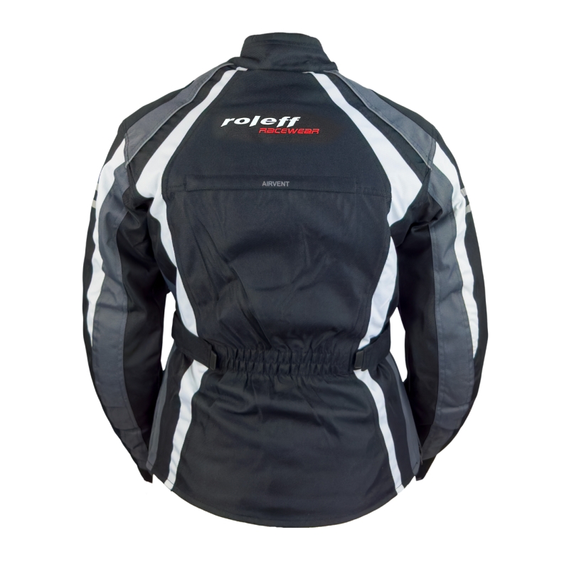 Veste moto femme Roleff Venedig noir-gris-blanc