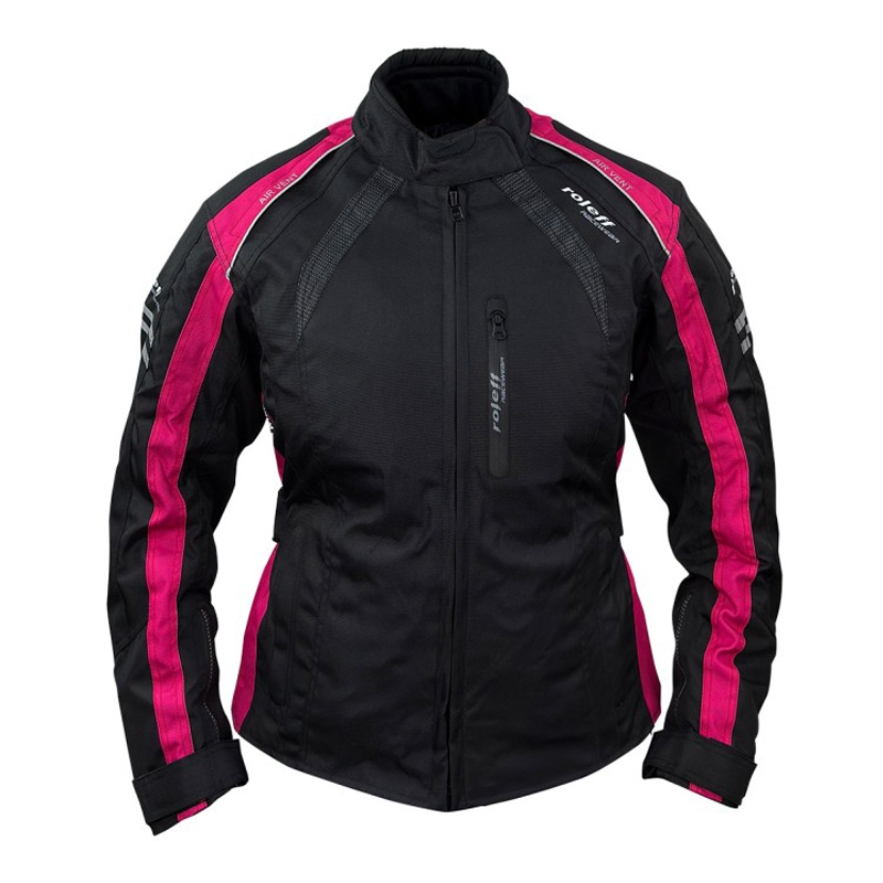 Veste moto femme Roleff Venedig noir-rose