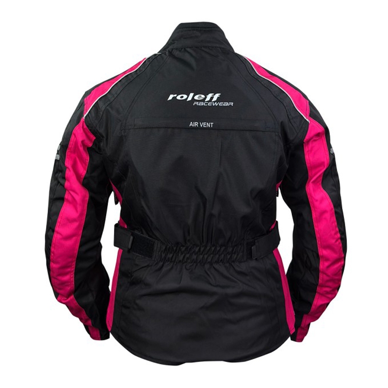 Veste moto femme Roleff Venedig noir-rose