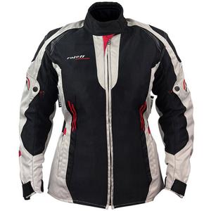 Veste moto femme Roleff Mesh noir-beige-rouge