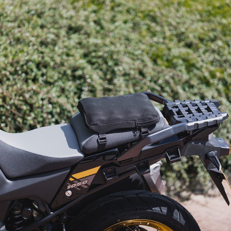 Siège passager Oxford Air Seat Pillion et coussin gonflable noir Enduro sur le siège passager
