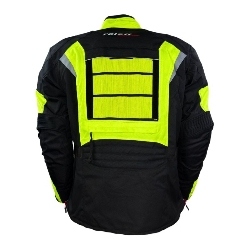 Veste moto Enduro Roleff Kodra noir-jaune fluo