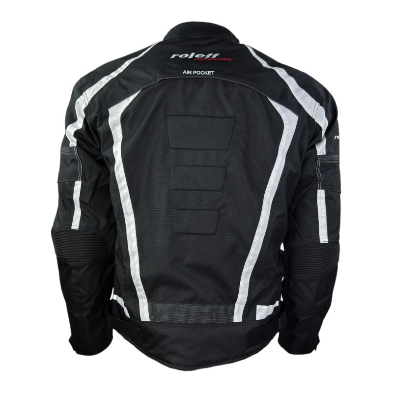 Veste moto Roleff Kodra RO546 noir-blanc