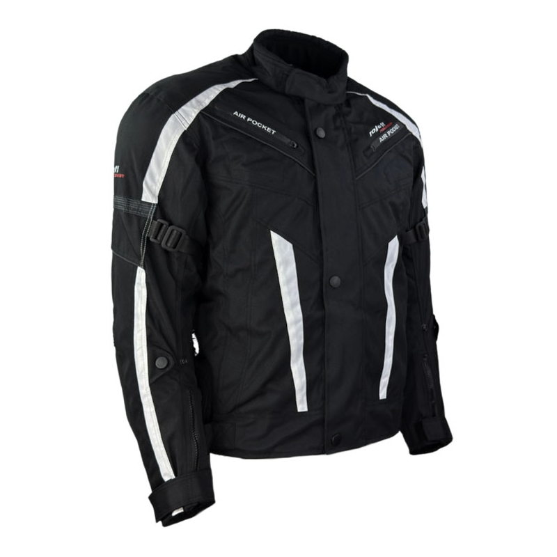 Veste moto Roleff Kodra RO546 noir-blanc