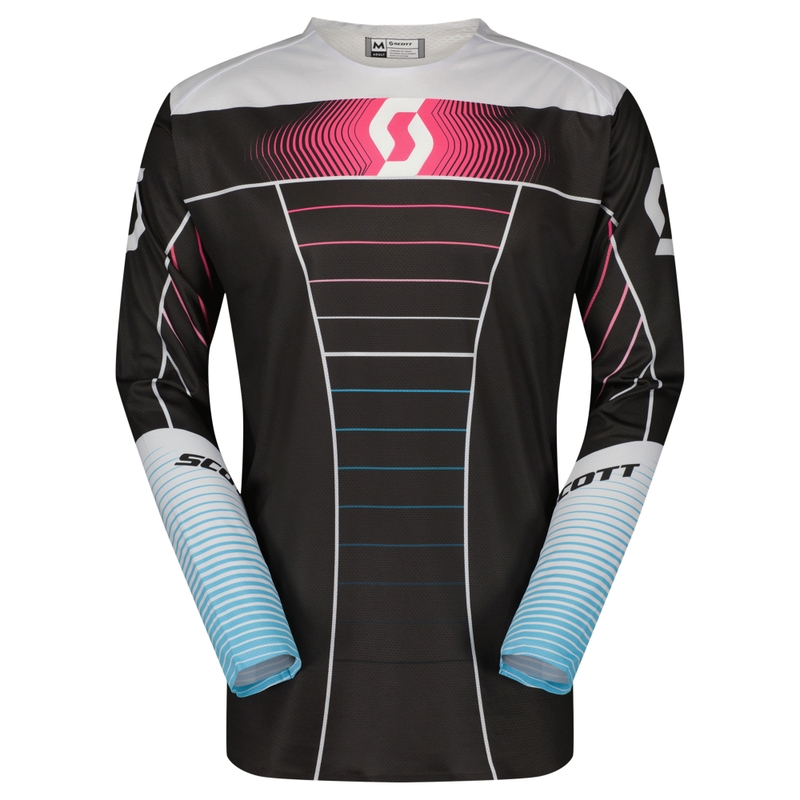 Maillot motocross SCOTT Podium PRO bleu-rose