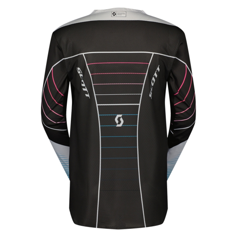 Maillot motocross SCOTT Podium PRO bleu-rose