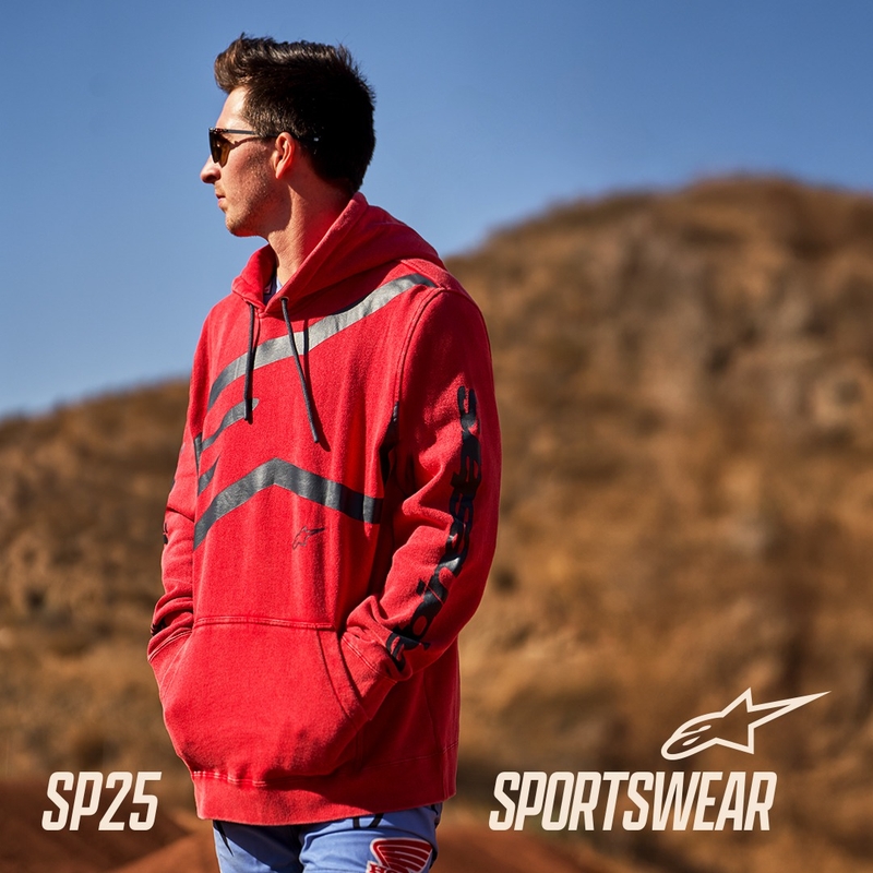 Sweat à capuche Alpinestars Unbound rouge