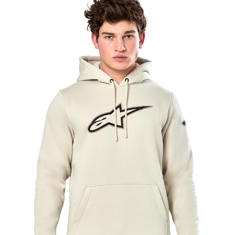 Sweat à capuche Alpinestars Insignia blanc écru
