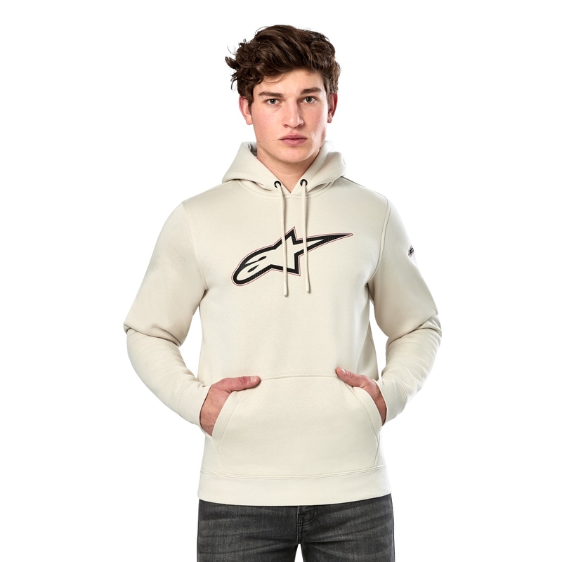 Sweat à capuche Alpinestars Insignia blanc écru