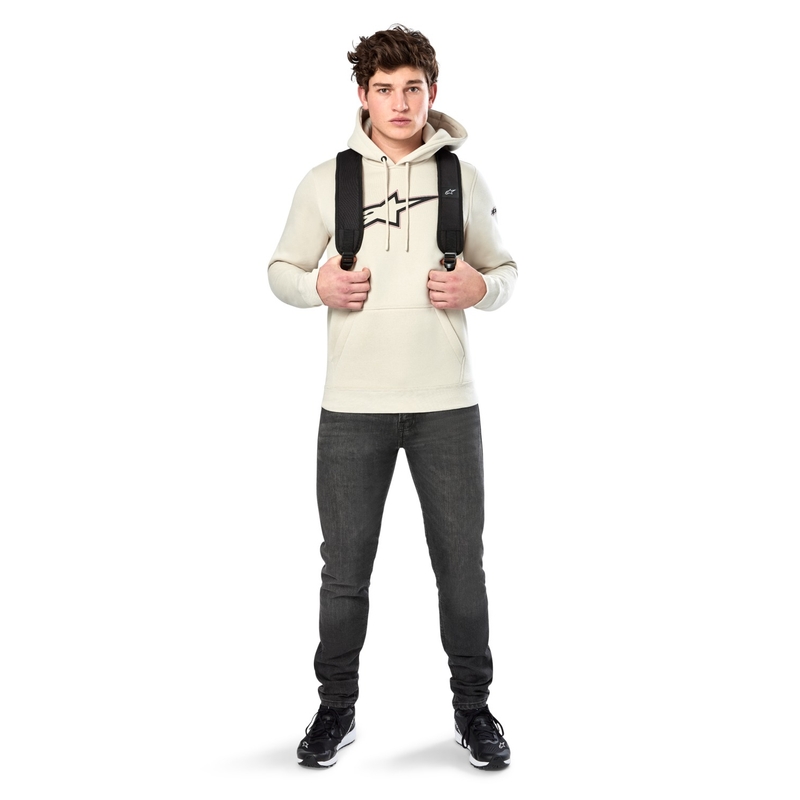Sweat à capuche Alpinestars Insignia blanc écru