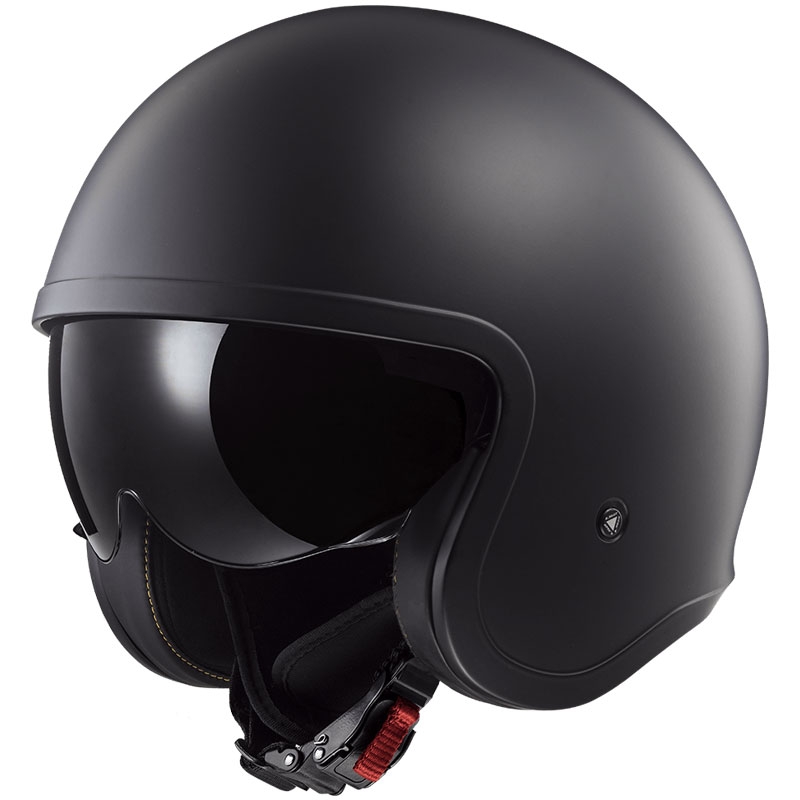 Casque de moto jet LS2 OF599 Spitfire II Noir mat uni