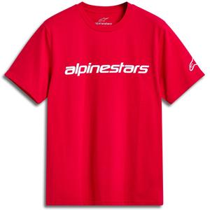 T-shirt Alpinestars Linear Wordmark 2.0 CSF rouge-blanc
