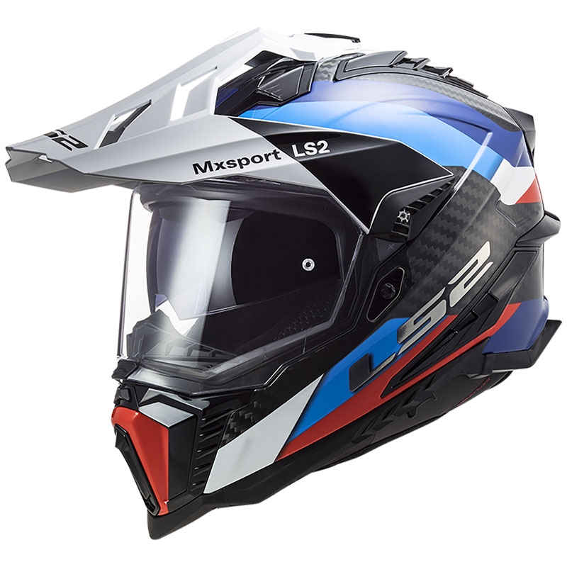 Casque moto enduro LS2 MX701 C Explorer Frontier noir-bleu