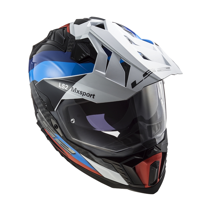 Casque moto enduro LS2 MX701 C Explorer Frontier noir-bleu