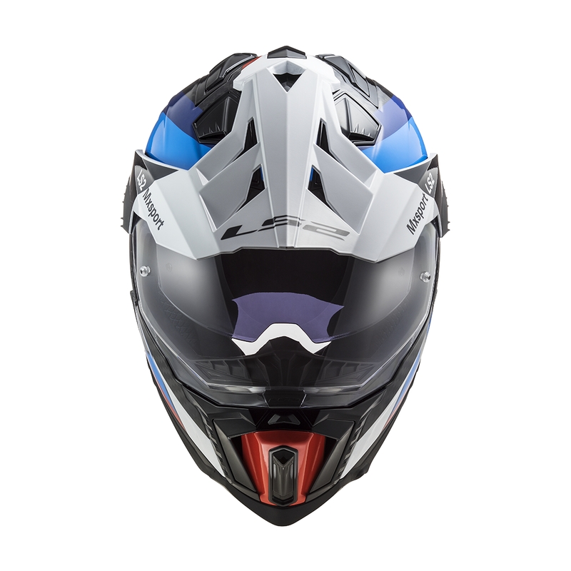 Casque moto enduro LS2 MX701 C Explorer Frontier noir-bleu