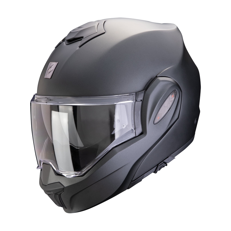 Casque à visière Scorpion EXO-TECH EVO PRO SOLID pearl matte black - II. qualité